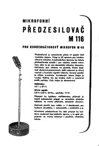 Mikrofon M46 - dobový leták