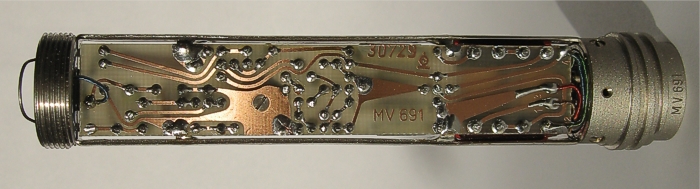 Mikrofonní předzesilovač RFT MV691 - rozebraný