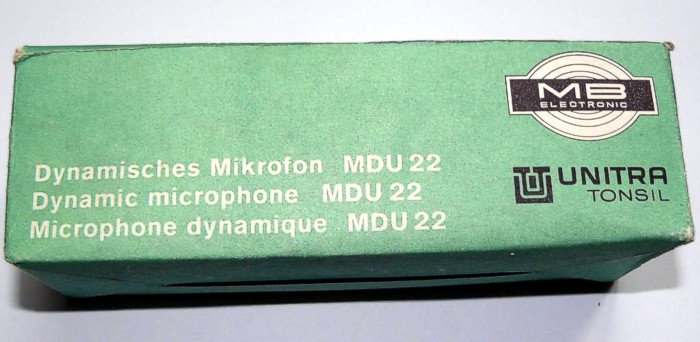 Mikrofon UNITRA TONSIL MDU 22 WZ - původní papírová krabička