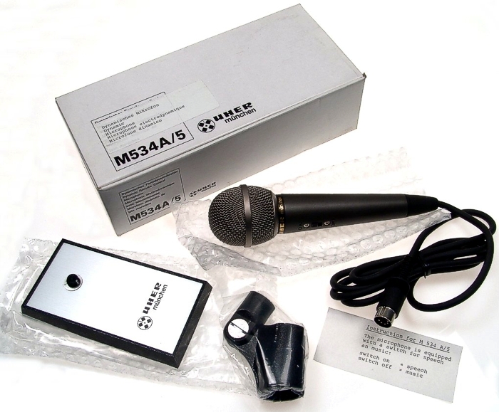 Mikrofon UHER M534A/5 - kompletní sestava