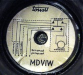 Mikrofon Tonsil MDVIW - schéma zapojení pod klíčovacím tlačítkem